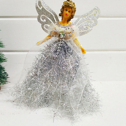 22×13cm Christmas Angel Fairy Tree Topper - Festive Xmas Ornament Decoration
