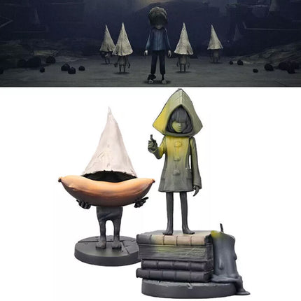 Little Nightmares Game Figure Six Nomes Yellow Raincoat Stand Model Statue Toys