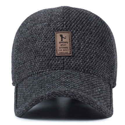 Men's Autumn & Winter Outdoor Thick Warm Adjustable Earmuffs Baseball Cap