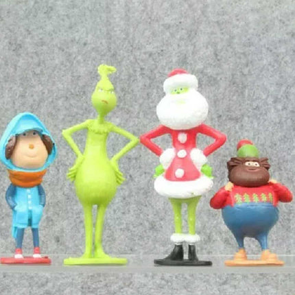 12Pcs How the Grinch Stole Christmas Cartoon Action Figure Kids Toy Doll Gifts