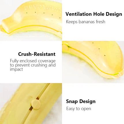 2X Banana Storage Box - Portable Fruit Holder for Travel & Lunch, Cute Outdoor Protective Case