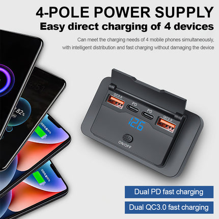 Car DC 12V-24V PD Type C USB Port Fast Charger Socket Power Outlet Panel Charge