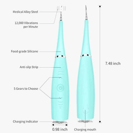 Electric Dental Scaler Tooth Stains Tool Tartar Calculus Plaque Remover Cleaner