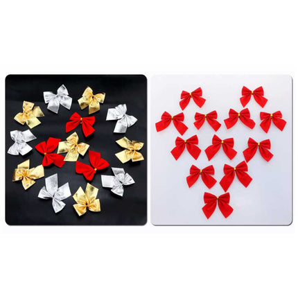 36X Christmas Tree Bow Ornament Gift Decorations XMAS Party Dinner Table Decor