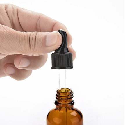 5-100ML Amber Glass Liquid Dropper Reagent Eye Pipette Essential Oils Bottle AU