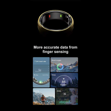 R06 Smart Ring Men Women Heart Rate Blood Oxygen Monitor Fitness Sport Tracker