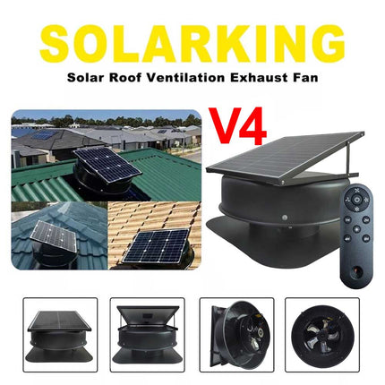 SolarKing Solar Roof Ventilation Fan V3 Wireless (LATEST MODEL) - Free Shipping