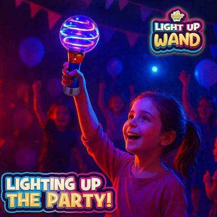 Light Up Spinning LED Magic Wand, Sensory Light Toy for Kids, Autism Calming Light Wand with Flashing Effects