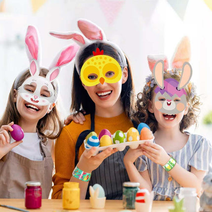 12pcs Easter Snap Slap Bands Mixed Color Kids Party Favor Novelty Toys Gifts