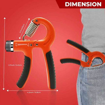 Adjustable Hand Grip Strengthener, 5-60kg Forearm & Wrist Trainer