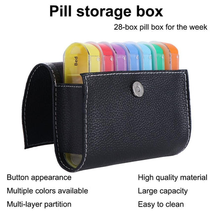 28 Grids 7 Day Weekly Pill Box, Tablet Storage Sorter Container Organizer