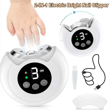 Electric Nail Clippers with Nail File Safe Automatic Trimmer, Rechargeable