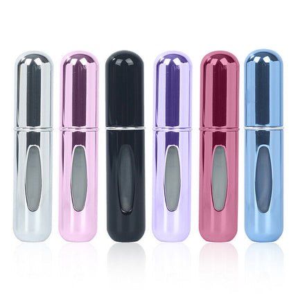 6PC Mini Easy Fill Refillable Travel Perfume Atomizer Pump Spray Pocket Bottle