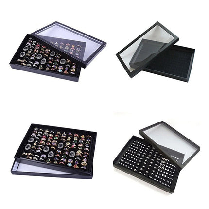 100-Slot Jewellery Earring Storage Box, Display Organiser Tray Holder, Rings Not Included