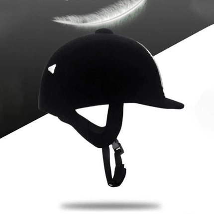 Adjustable Horse Riding Safety Helmet, Half Cover Rider Helmet, Black, 58cm