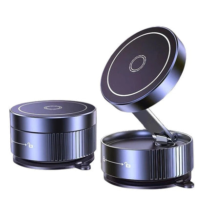 Magnetic Phone Holder - 360° Rotatable Adjustable Car Suction Cup Mount in Black