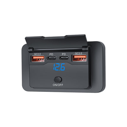 Car DC 12V-24V PD Type C USB Port Fast Charger Socket Power Outlet Panel Charge