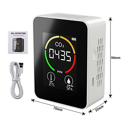CO2 Monitor with Temperature Humidity Sensor, Air Quality Tester, CO2 Detector