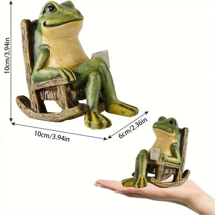 Whimsical Solar LED Frog Ornament Charming Decor for Gardens, Patios & Homes