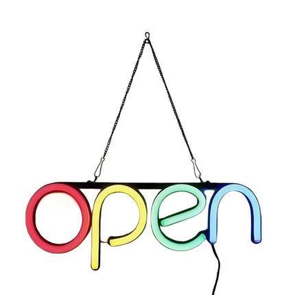 LED Shop Open Sign Light Bar Hotel Restaurant Window Hanging Display Lights