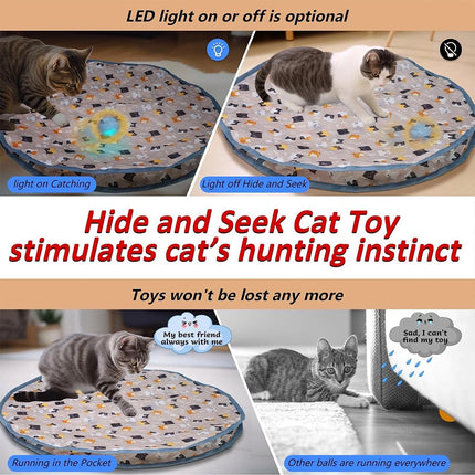 Smart Cat Toys Interactive Chirping Hide and Seek Cat Catching Game Ball