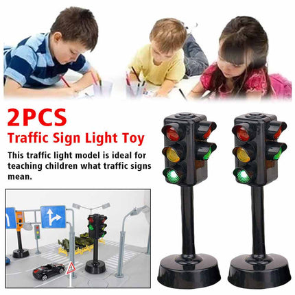 Early Learning Simulation Street Model Kids Gift Traffic Sign Light Toy