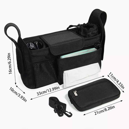 Universal Baby Pram Stroller Organiser Caddy Organizer Storage Accessories Bag