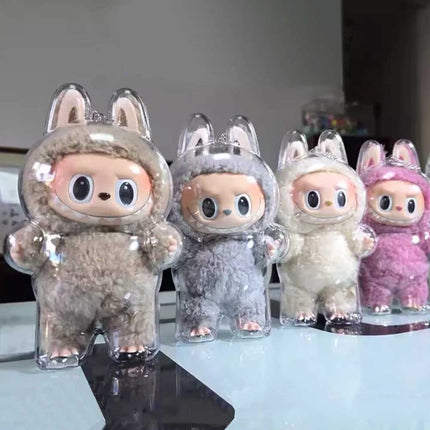 Transparent Protective Case For POP MART Labubu Plush Doll The Monsters Cover
