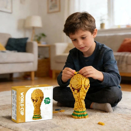 500Pcs World Cup Trophy Building Blocks Kids Educational DIY Construction Toy Gift