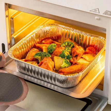 30PCS 8"/9" Oil-Proof Aluminum Foil Air Fryer Trays - Disposable Baking & Roasting Pans for Oven, Air Fryer, BBQ, Food Prep & Leftovers Storage
