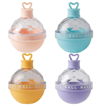 4PCS Silicone Ice Ball Moulds Large Round Ice Cube Maker Tray for Whiskey & Bar