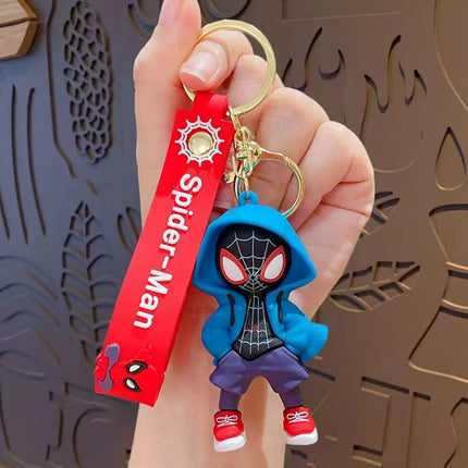 4PCS Cute 3D Figure Keychain Keyring Set, Bag Charm Pendant, Kids Novelty Gift