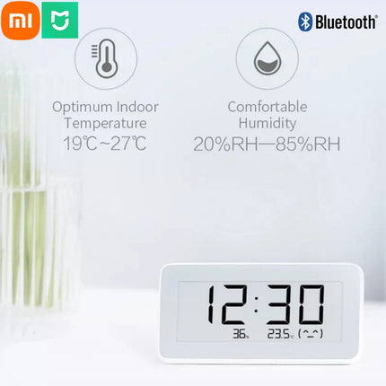 Bluetooth Temperature Humidity Monitor Pro, E-Ink Display Digital Clock