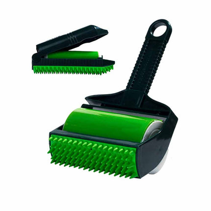 2pcs Stick It Roller Pet Hair Remover, Reusable Washable Stick Green