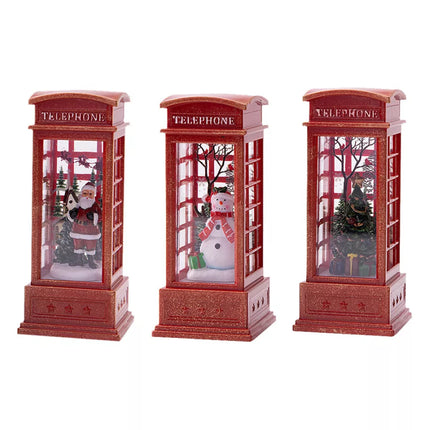 Christmas LED Light Up Lantern Xmas Santa Claus Table Lamp Ornament Decor Gifts