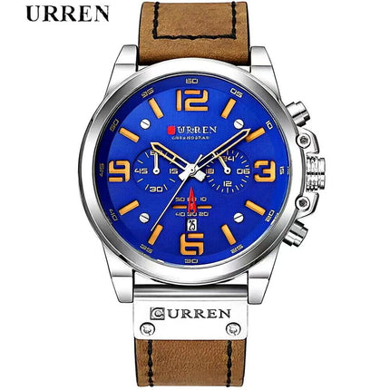 Men's Military Sports Wristwatch, Calendar Display Silicone Strap Casual Boys Watch 8314