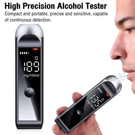 Digital Breath Breathalyzer Test Alcohol Tester Analyzer Detector Rechargeable