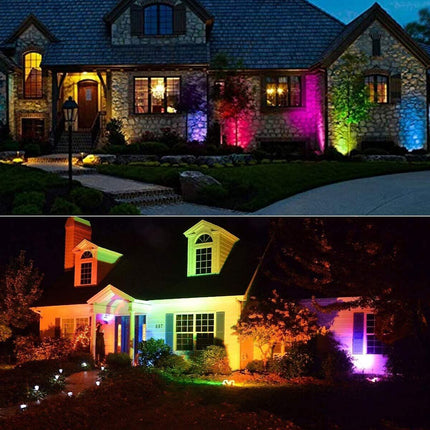 RGB 10 LEDs Garden Solar Lights Outdoor Landscape Yard Light Lawn Lamp Spotlight