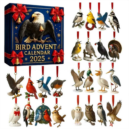 2025 Bird Advent Calendar: 24 - Day Christmas Countdown Gift for Bird Enthusiasts