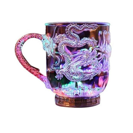Dragon Pattern Color Changing Light Up Mug Novelty Drinking Cup Gift
