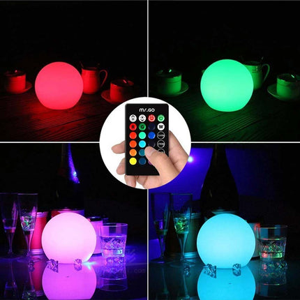16 Color RGB LED Globe Orb Light 15CM - Remote Control Kids Night Light & Mood Lamp