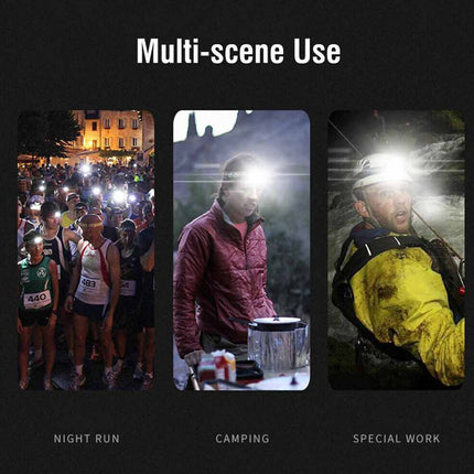 Smart Sensor LED Head Torch Headlamp Headlight Rechargeable Lamp Light Fishing