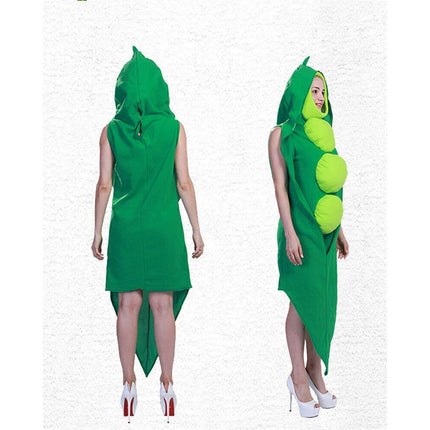 Adult Pea costume Fancy Dress Vegetable Costumes Halloween Cosplay Costume