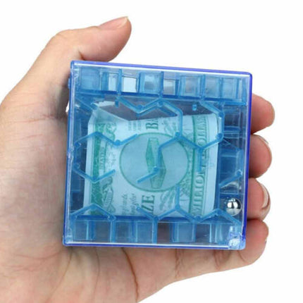 2X 3D Cube Puzzle Money Maze Bank Saving Coin Collection Case Box Fun Brain Game