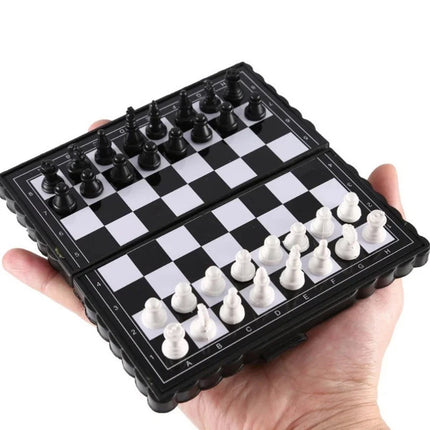 Mini Portable Magnetic Chess Set, Foldable Travel Chess Board Game for Pocket Size
