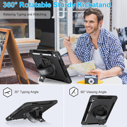 Shockproof Rugged Outdoor Case for 2025 iPad Air 13" M3 - Built-in Pencil Slot