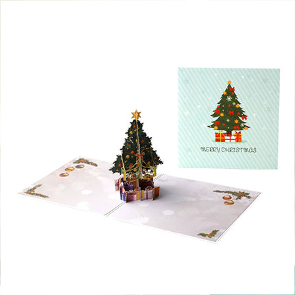 3D Pop-Up Christmas Tree Gift Greeting Card - Festive Edition
