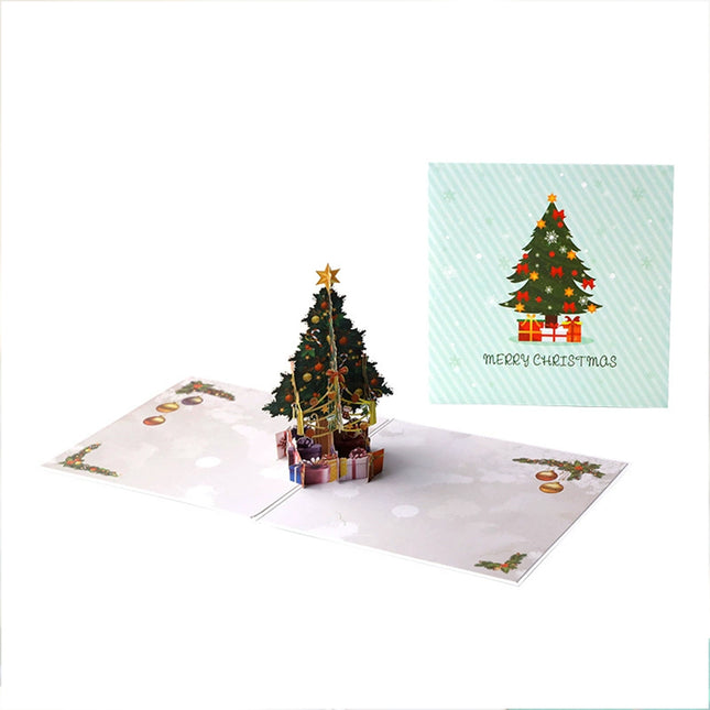 3D Pop-Up Christmas Tree Gift Greeting Card - Festive Edition
