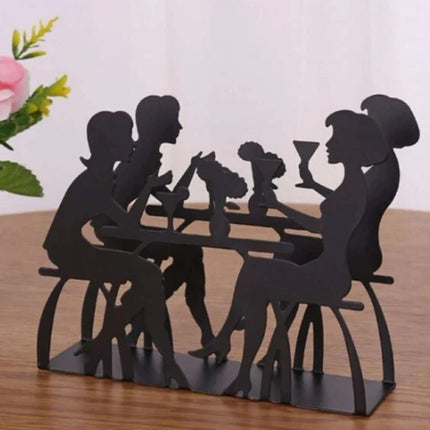 Metal Human Iron Napkin Holder Dispenser Kitchen Dining Room Table Decor