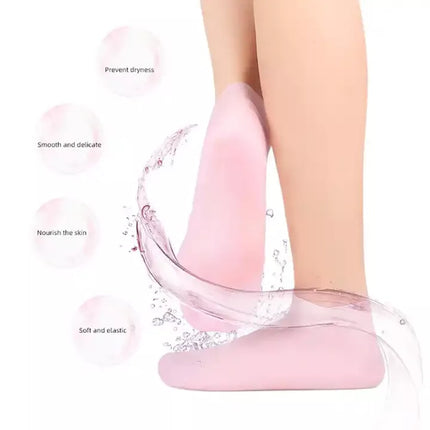 2Pairs Silicone Foot Care Socks Moisturizing Gel Socks Elastic Cracked Skin Care